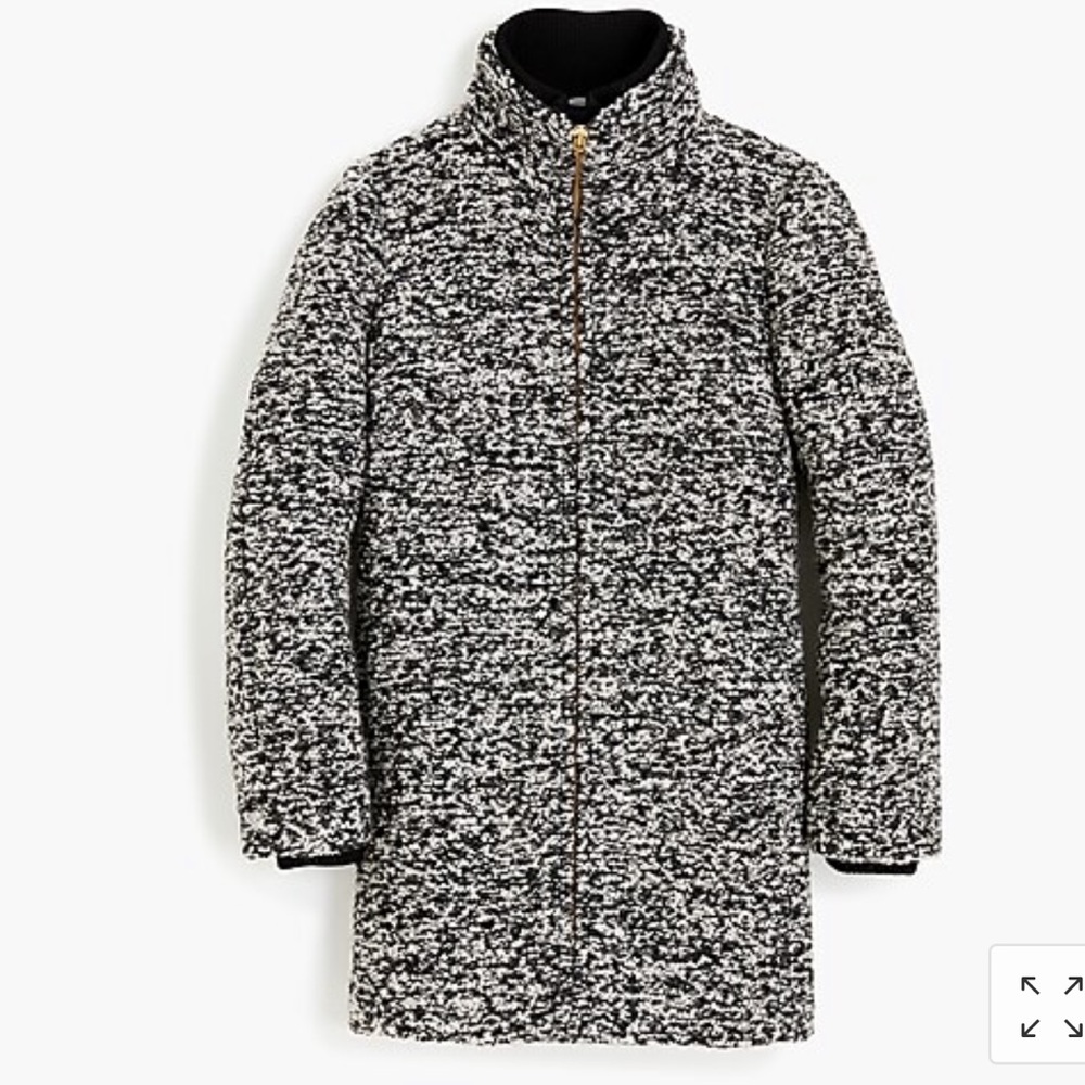 J.Crew Lodge Coat In Speckled Boucle